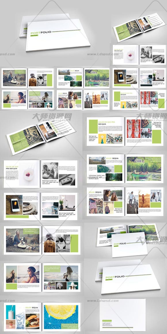 InDesign Portfolio brochure- 20 pages,indesign模板－商业画册(通用型)